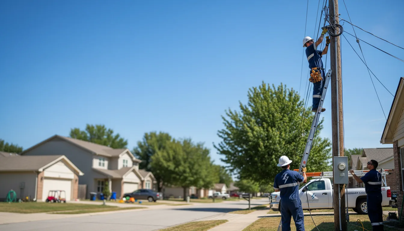 Residential electrician providing installation services in Sealy, TX
